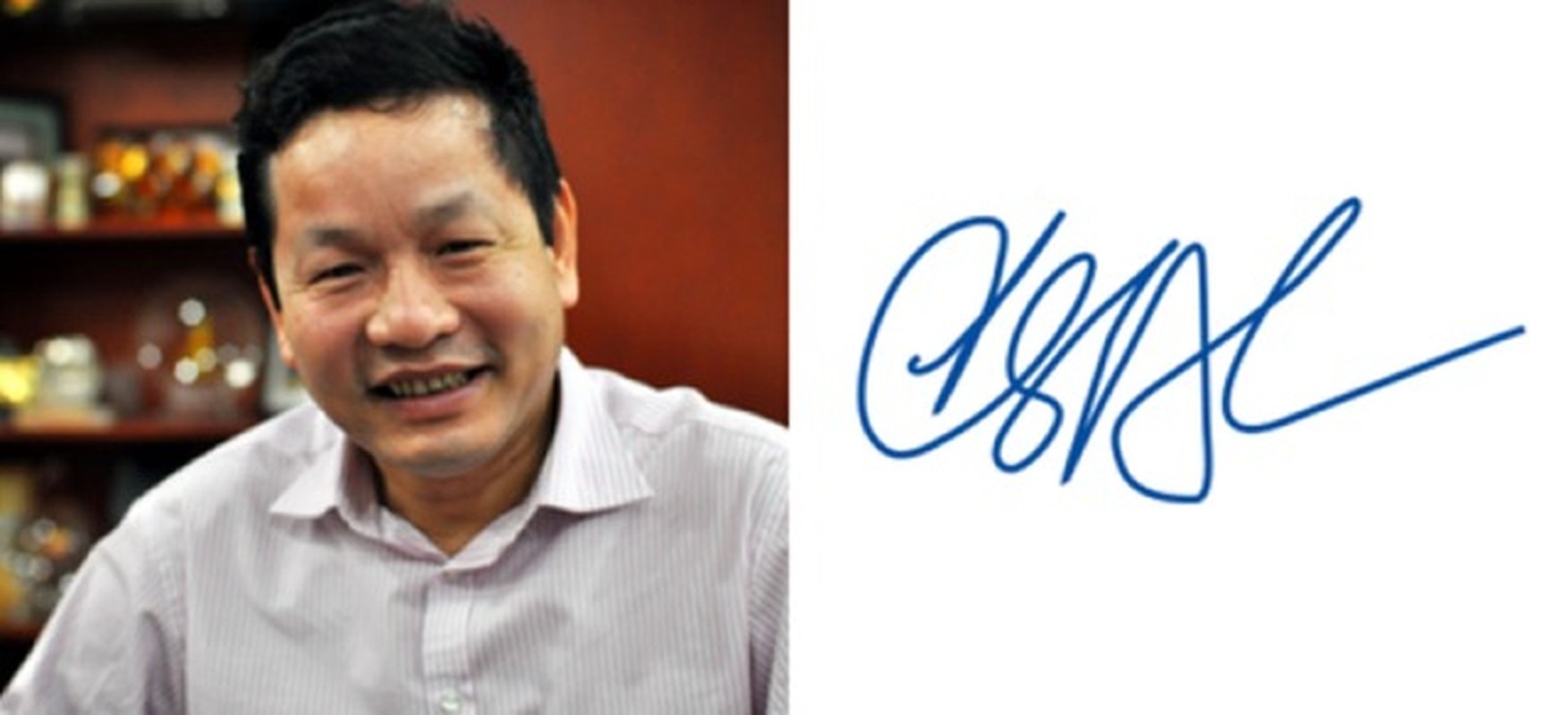 Cầu kỳ và đặc biệt là những tính từ mà nhiều người dành cho chữ ký của ông Trương Gia Bình - Chủ tịch tập đoàn FPT, chứng tỏ ông là một người luôn có xu hướng phát triển theo khía cạnh mới mẻ - Ảnh: Vietq