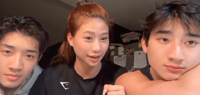 Bạn trai VĐV Phạm Như Phương và người anh sinh đôi xuất hiện trên sóng livestream cùng cô nàng