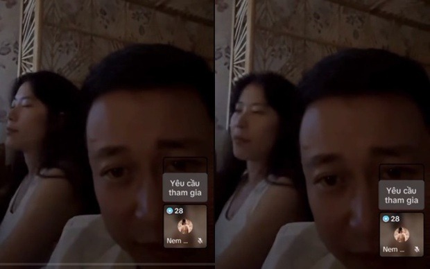 Nam Em bên cạnh bạn trai - doanh nhân Bùi Hữu Cường trong livestream mới nhất
