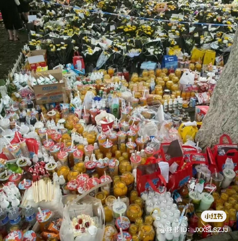 Người dân Trung Quốc đặt hoa và thức ăn viếng Mèo Béo
