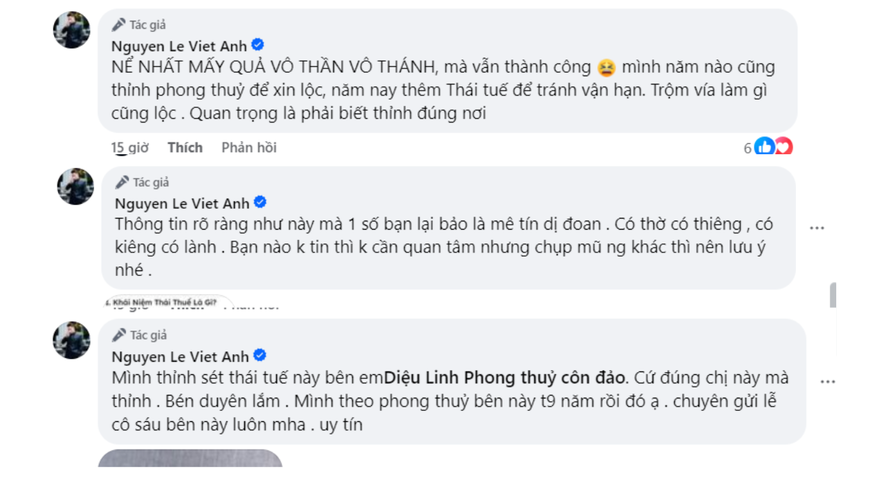 NSƯT Việt ANh ngay lập tức phản hồi lại các tranh cãi