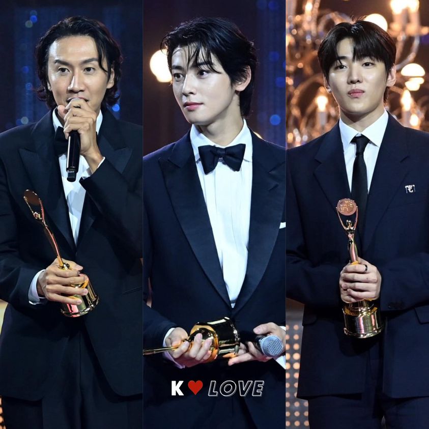 3 nam thần: Cha Eun Woo - Jaechan - Lee Kwang Soo chiến thắng giải thưởng Polularity Awards
