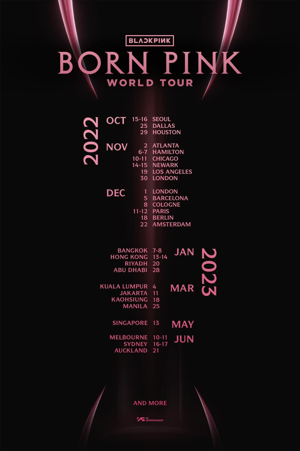 BLACKPINK sẽ có tour diễn vòng quanh thế giới vào cuối năm 2022 - đầu năm 2023 với 26 địa điểm đã được quyết định