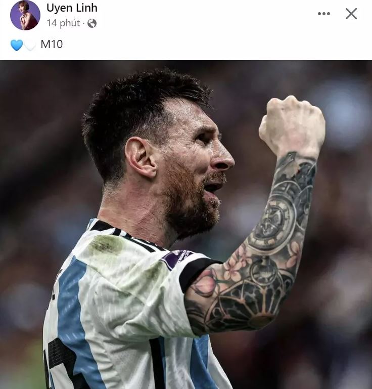 Dàn sao Vbiz ăn mừng chiến thắng lịch sử của Messi và Argentina tại World Cup 2022 - ảnh 13