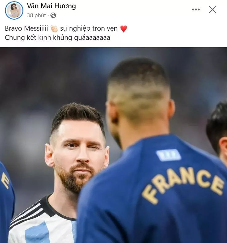 Dàn sao Vbiz ăn mừng chiến thắng lịch sử của Messi và Argentina tại World Cup 2022 - ảnh 10