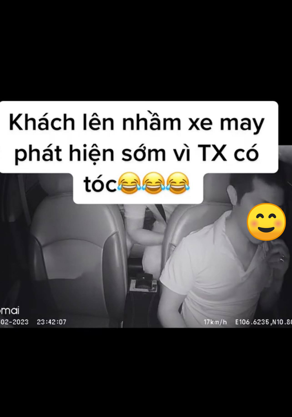 Thanh niên vừa lên xe đã hoang mang vì nhận ra tài xế... có tóc!