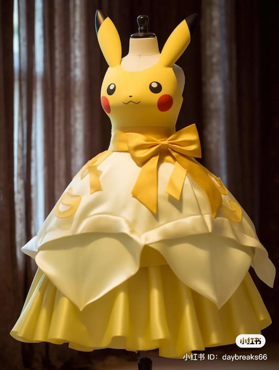 Chiếc váy cưới hình Pikachu gây ấn tượng mạnh