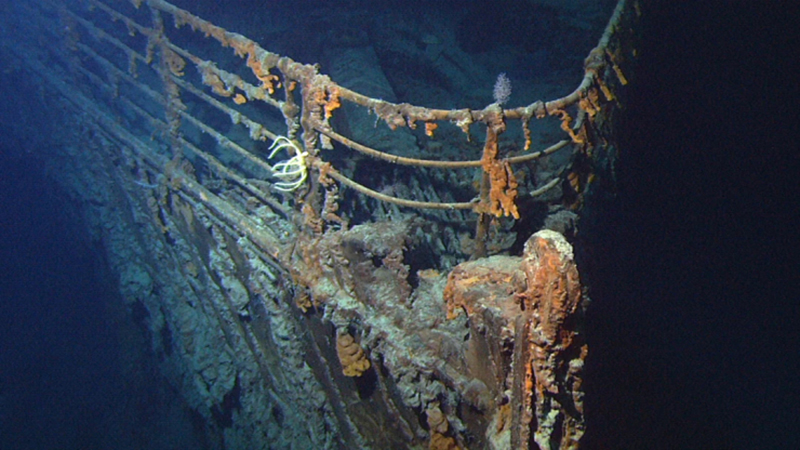 Những hình ảnh hoang phế của xác tàu Titanic do tàu lặn Titan chụp lại trước đó