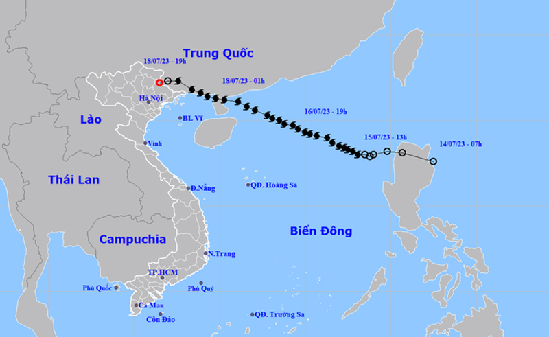 Đường đi của bão số 1, không ảnh hưởng trực tiếp đến Quảng Ninh - Hải Phòng