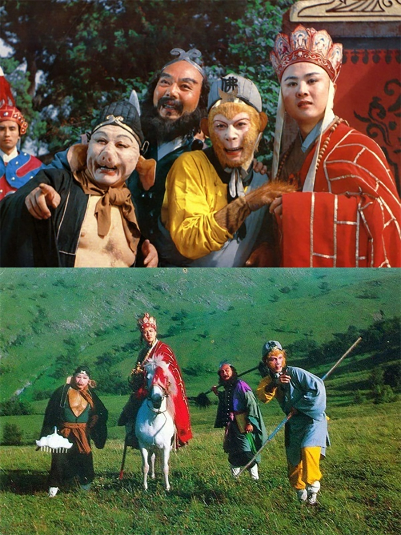 Hình ảnh 4 thầy trò Đường Tăng trong bộ phim 'Tây Du Ký' năm 1986