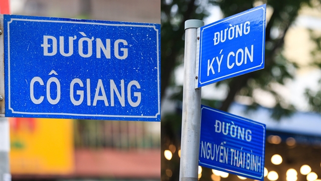Tên đường là những liệt sĩ của Việt Nam