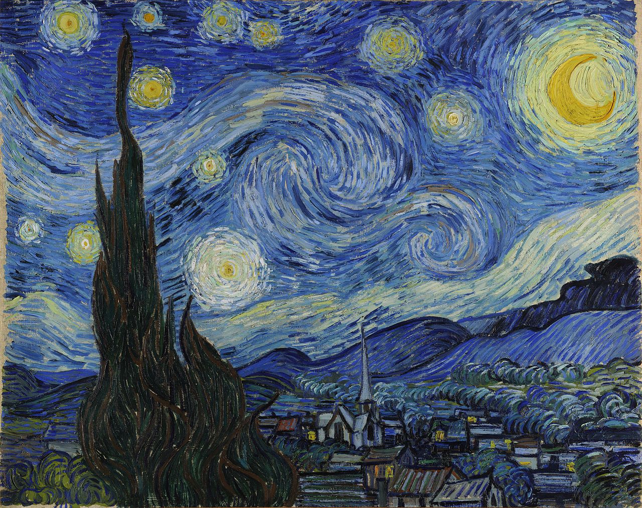 'Sóng lừng ngoài khơi Kanagawa' là nguồn cảm hứng cho bức tranh 'Đêm đầy sao' của danh họa Van Gogh