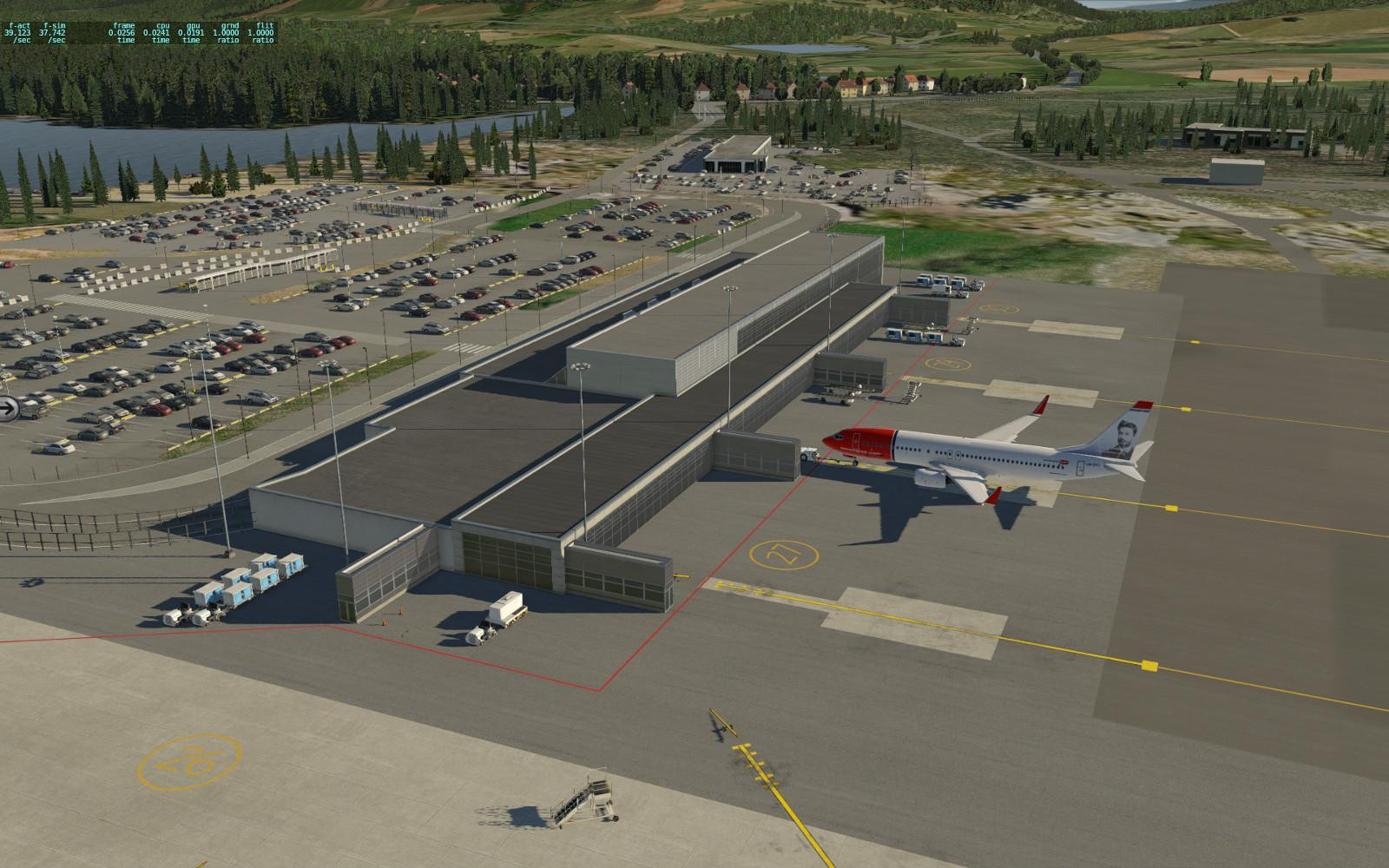 Hình ảnh về sân bay Harstad/Narvik ở Na Uy được xem như một căn cứ không quân
