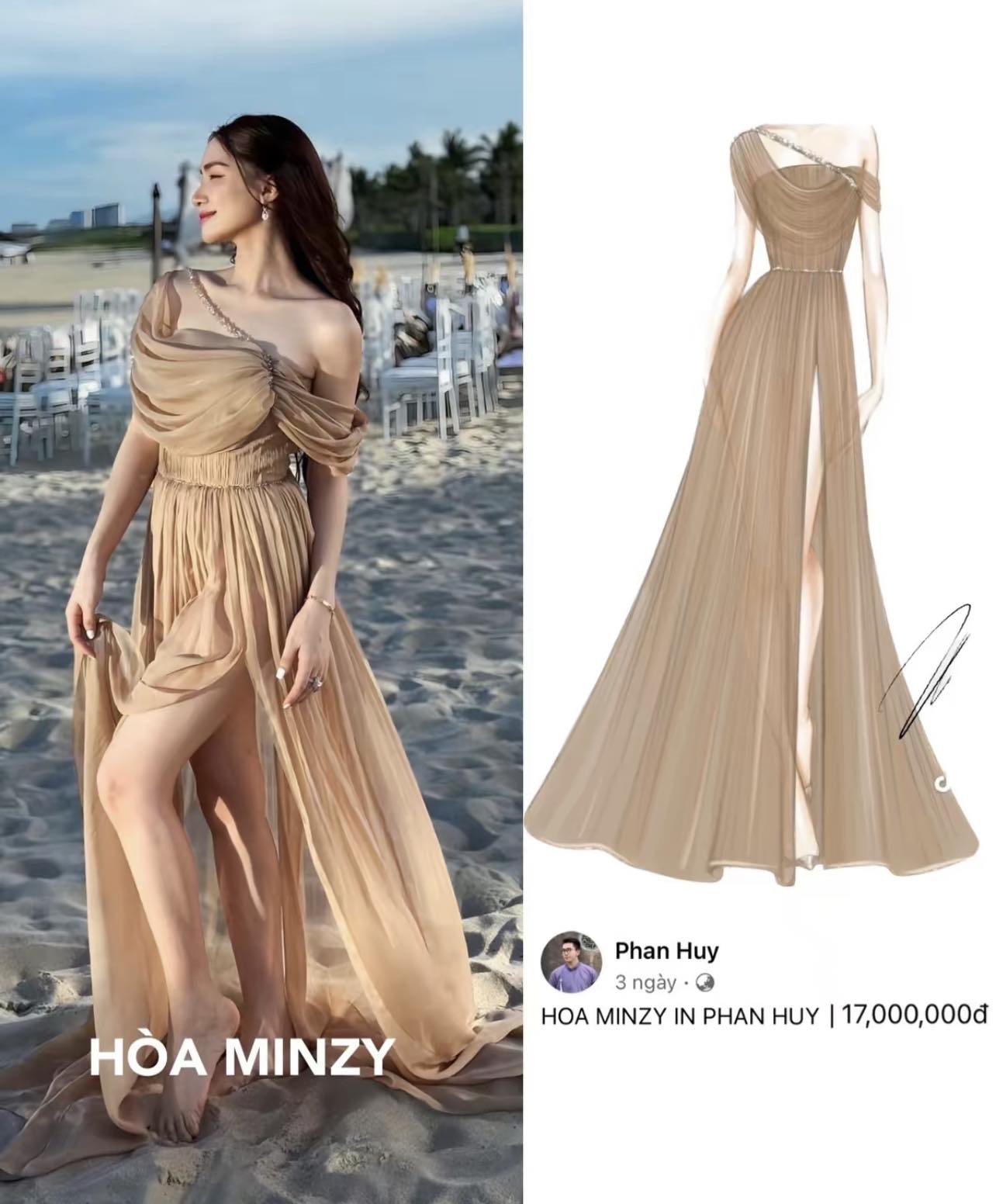 Hòa Minzy với chiếc váy 17 triệu đồng gây ấn tượng mạnh