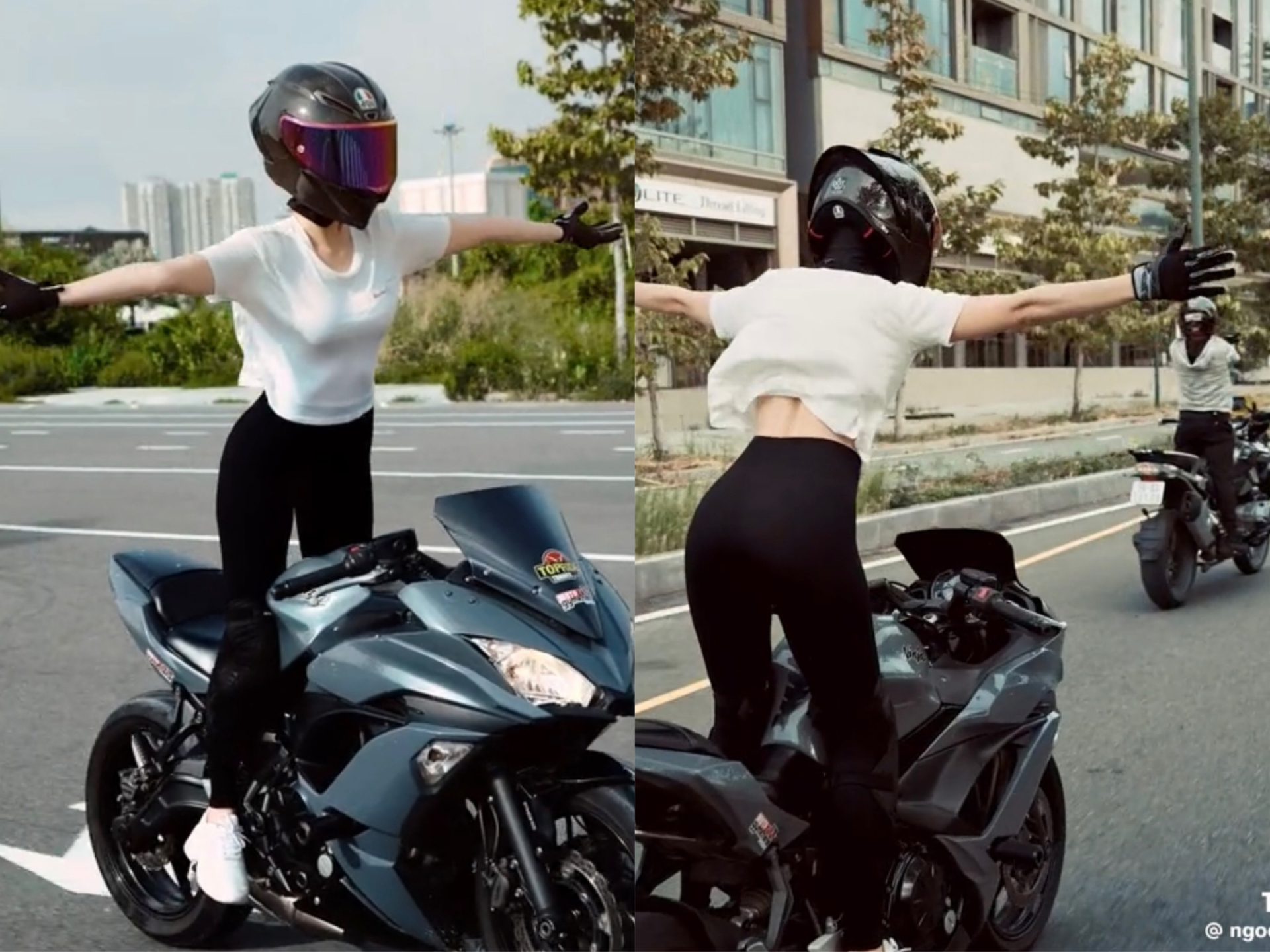 Tài khoản MXH của Ngọc Trinh có động thái xoá/ẩn những clip nguy hiểm khi chạy xe moto của cô dù nữ người mẫu đang bị bắt tạm giam