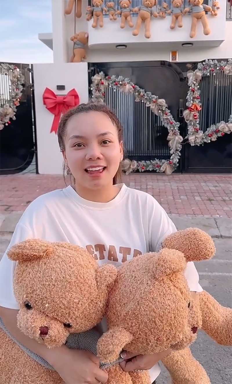Cặp đồng tính Bi Bảo - Múi Xù dán gấu bông khắp nhà trang trí Noel, netizen nhìn xong chỉ lo sợ một điều - ảnh 3