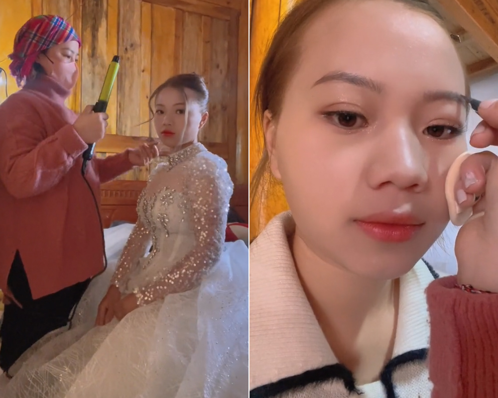 Cô dâu thuê thợ trang điểm đến make-up cho mình trong ngày cưới