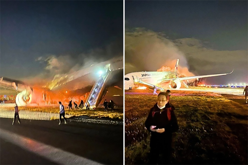 Toàn bộ hành khách đều được sơ tán kịp thời trước khi máy bay bốc cháy hoàn toàn
