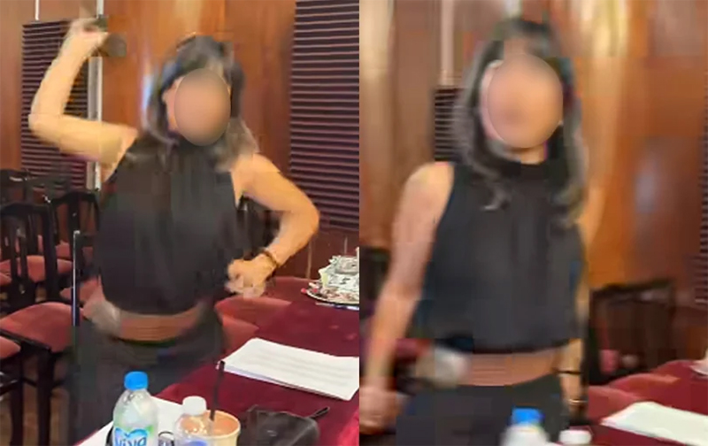 Lưu Thiên Hương quay clip tố cáo bị một nữ giảng viên ở Nhạc viện TP.HCM ném điện thoại vào người khi hai bên đang xảy ra mâu thuẫn