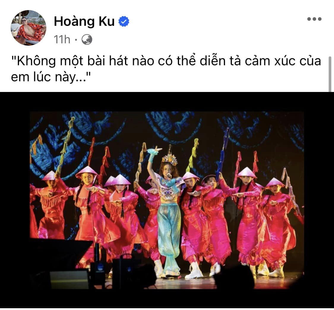 Stylist Hoàng Ku đăng hình ảnh trong concert của Hoàng Thùy Linh kèm theo caption ẩn ý