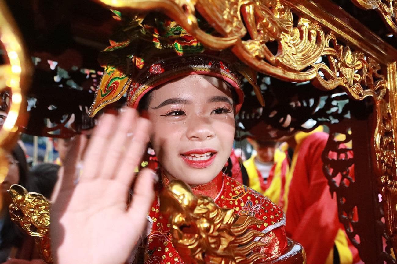 Tướng bà 10 tuổi - Nghiêm Thị Bích Ngọc được chọn trong lễ hội năm nay