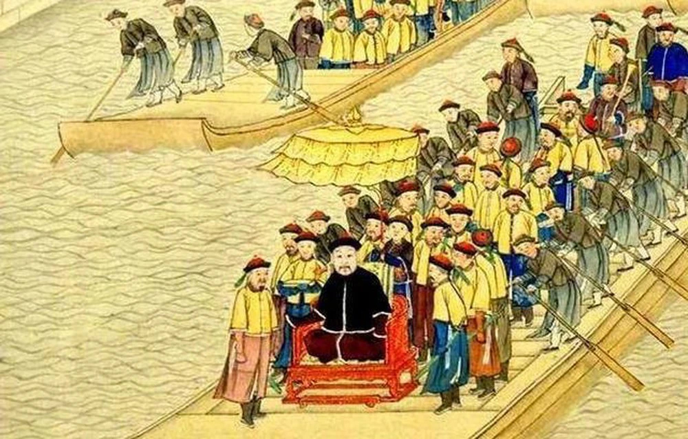 Bức tranh tái hiện cảnh vua Càn Long đi tuần du ở Giang Nam