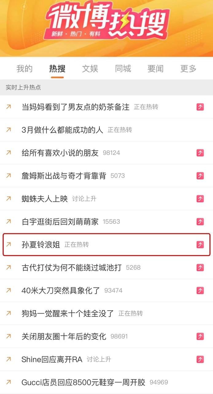 Từ khóa về Suni Hạ Linh lọt top tìm kiếm trên mạng xã hội Weibo