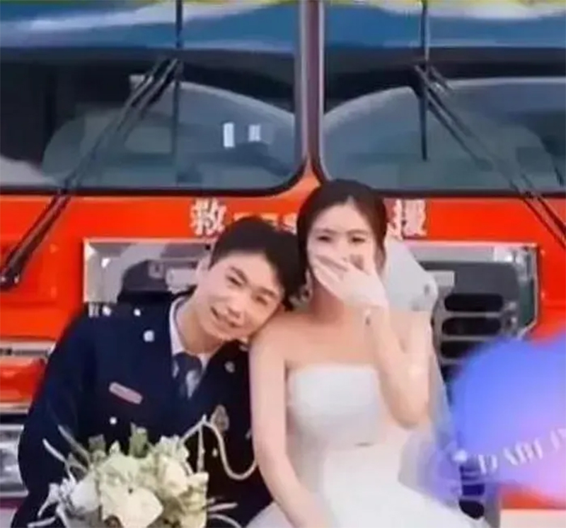 Sau 3 tháng, cô gái đám cưới với người lính cứu hỏa đã cứu mình