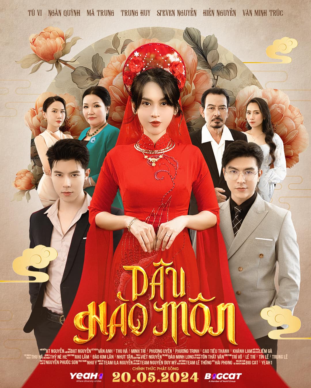 Bộ phim 'Dâu hào môn' với sự tham gia của Tú Vi, Trung Huy, Steven Nguyễn, Ngân Quỳnh... thu hút sự quan tâm lớn từ công chúng