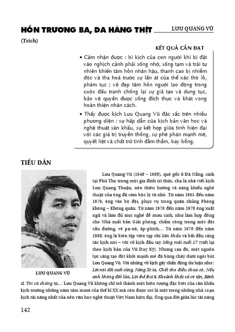 Trích đoạn của vở kịch 'Hồn Trương Ba, da hàng thịt' xuất hiện trong đề thi Văn năm 2014