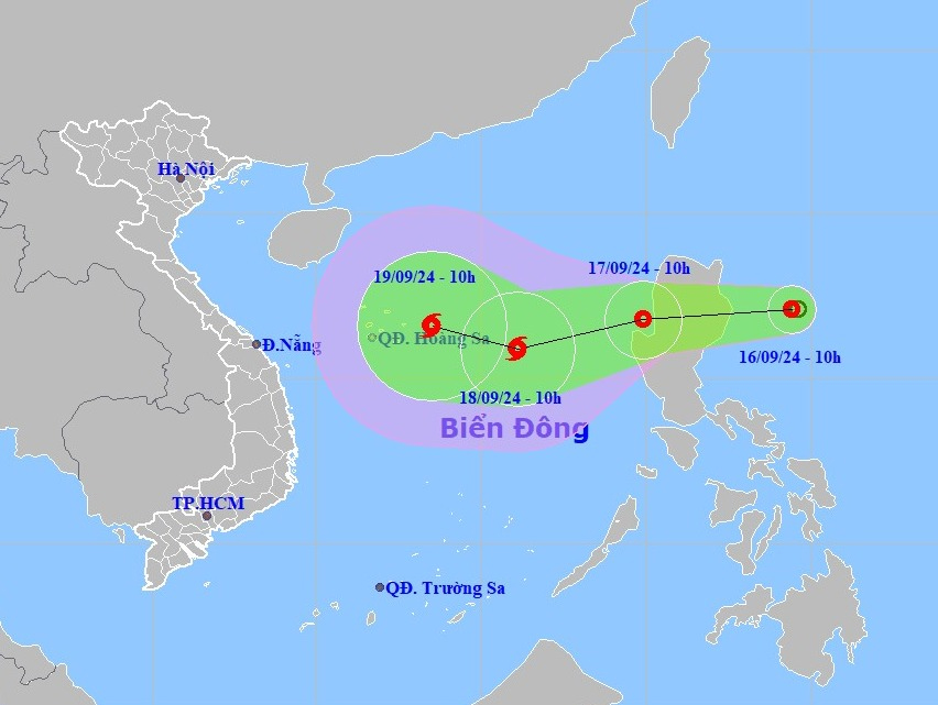 Dự báo về hướng đi của áp thấp nhiệt đới ngoài khơi Philippines trong thời gian tới