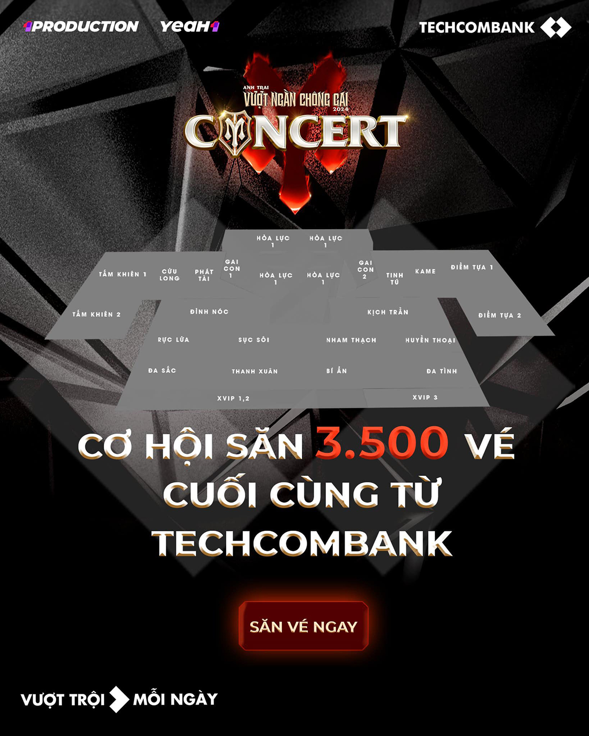 Cơ hội săn 3.500 vé concert đến từ Techcombank