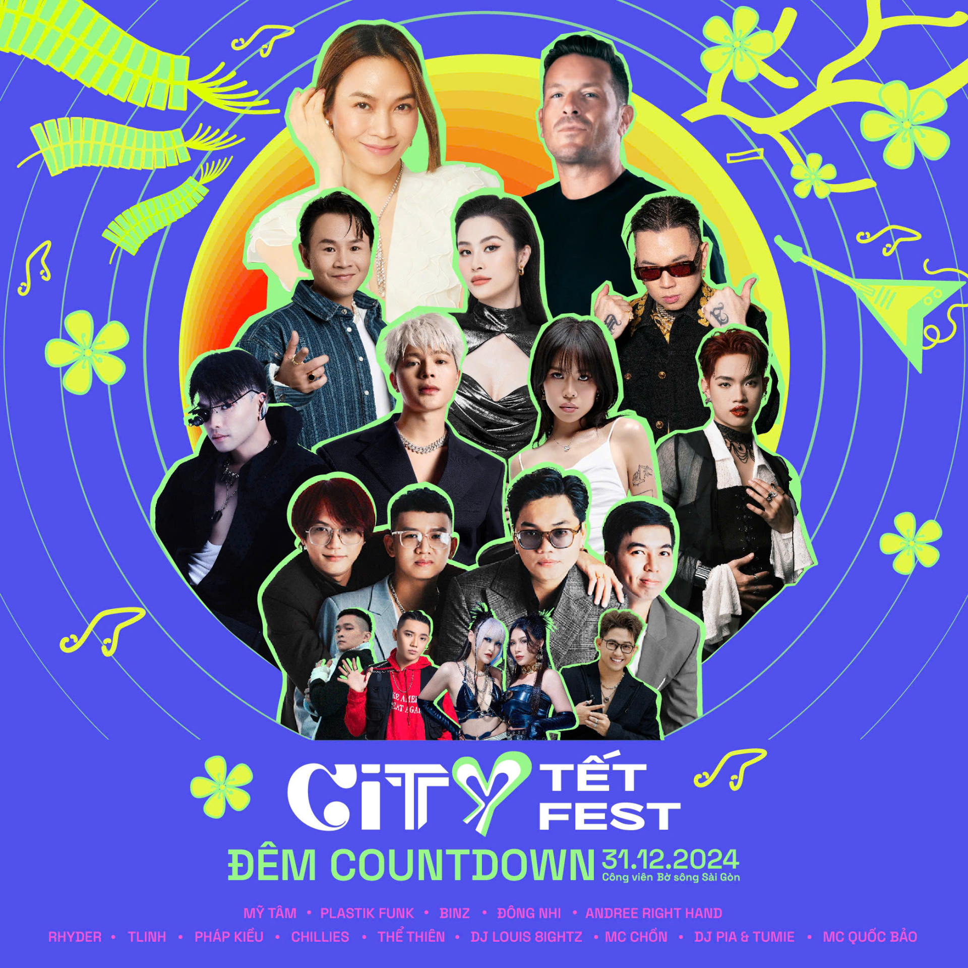 Đêm nhạc countdown tối ngày 31/12 trong chuỗi hoạt động của City Tết Fest - Thủ Đức 2025 hội tụ nhiều tên tuổi lớn trong và ngoài nước