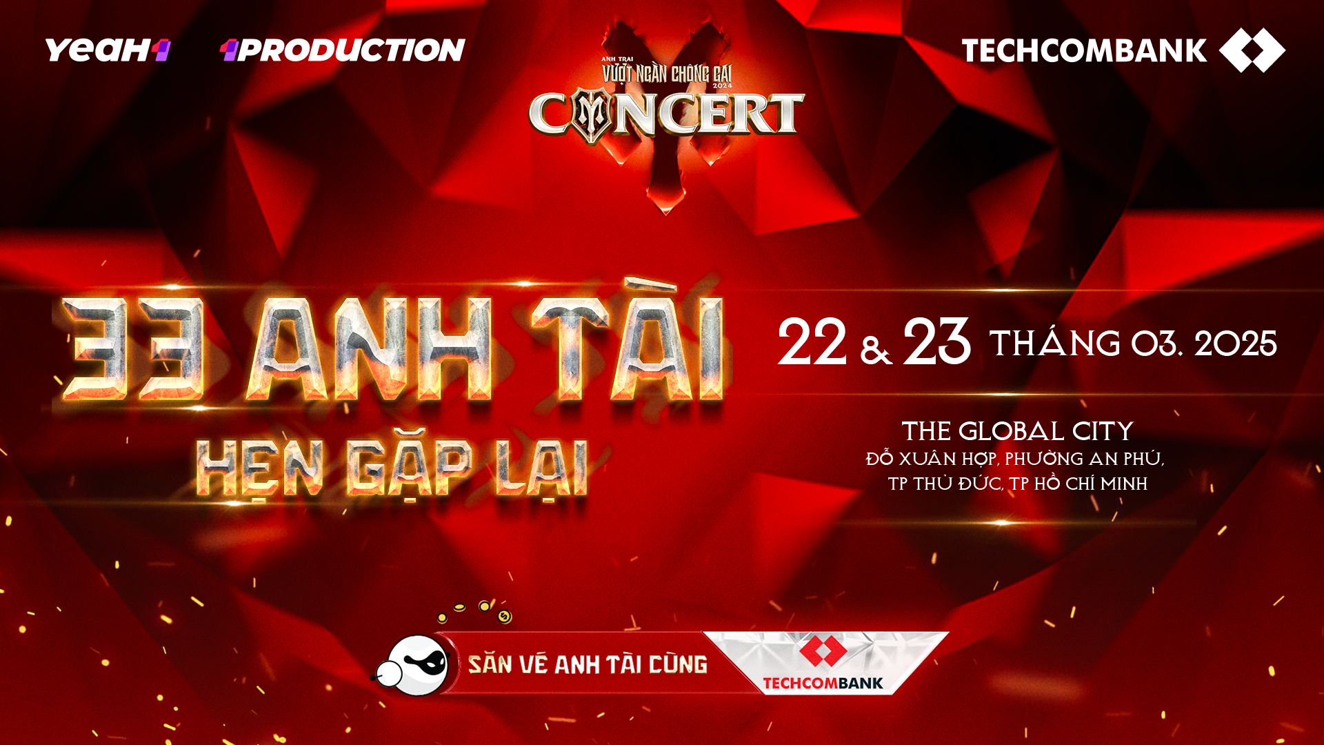 Dự kiến concert Anh Trai Vượt Ngàn Chông Gai sẽ được tổ chức vào ngày 22/3 và 23/3 tại The Global City (TP.HCM)