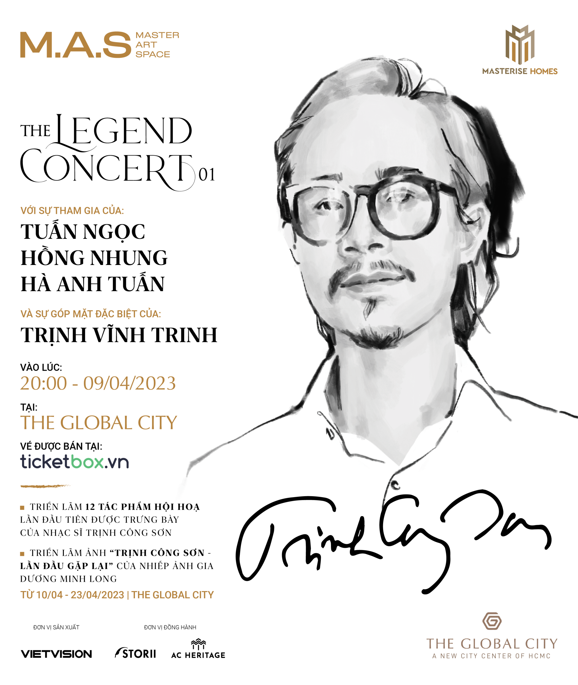 Đêm nhạc The Legend Concert – Trịnh Công Sơn lần đầu tiên diễn ra tại trung tâm mới The Global City - ảnh 1
