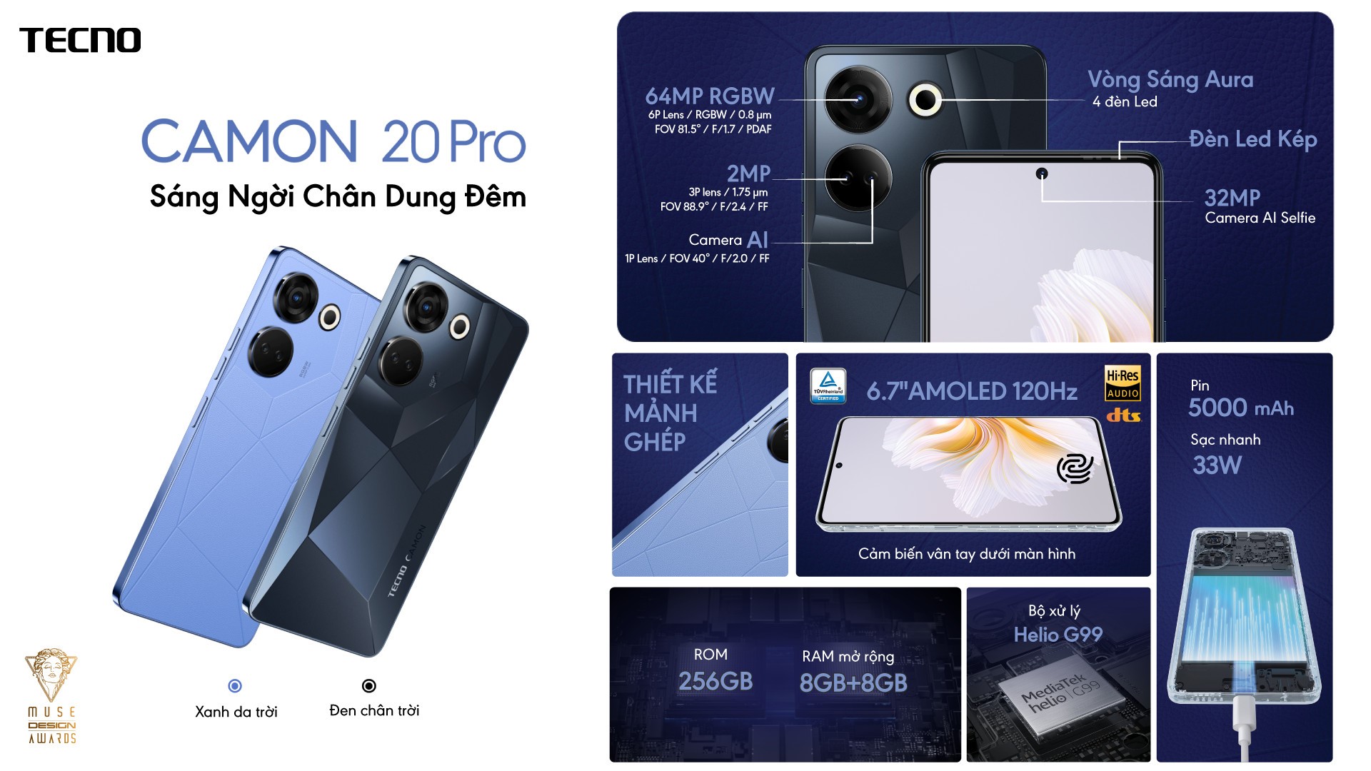 Tecno Camon 20 Pro: Điện thoại thông minh hoàn hảo dành cho tín đồ sáng tạo nội dung - ảnh 3