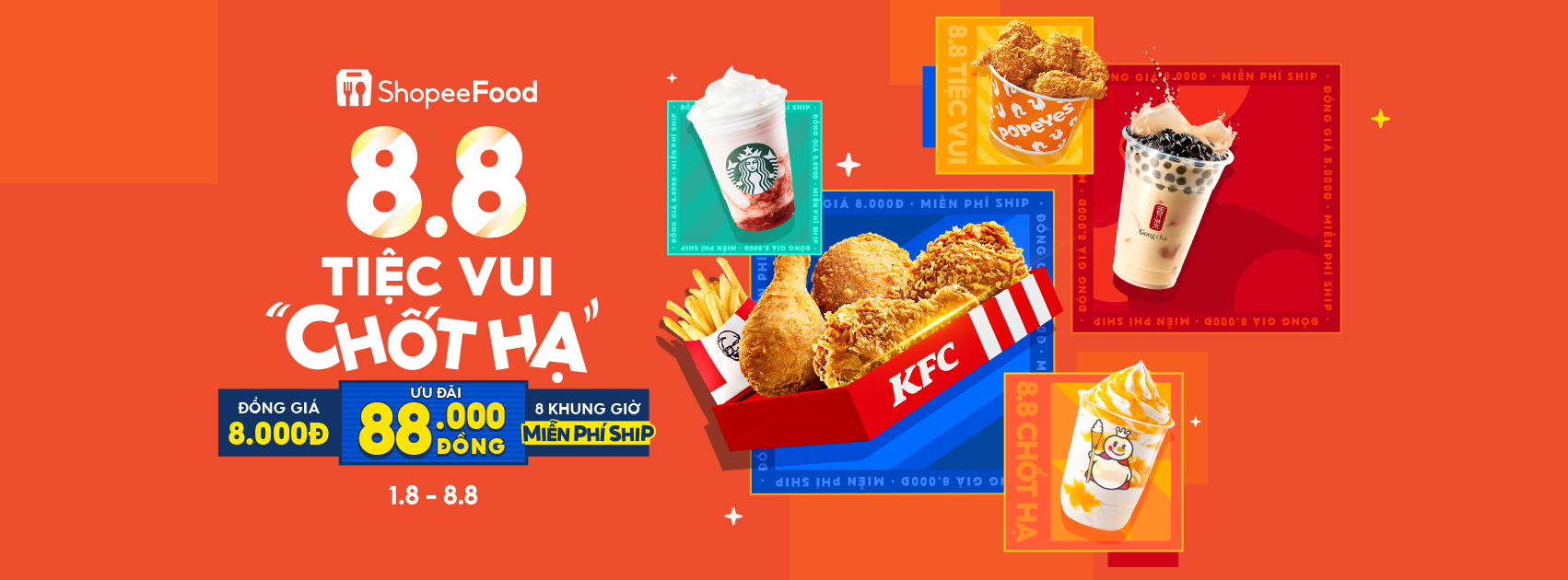 Cùng ShopeeFood tiễn hè, đón thu bằng loạt ưu đãi cực cháy tại siêu tiệc 8.8 hôm nay - ảnh 1