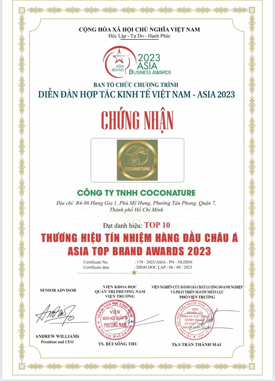 Dầu Gội Coconature: Sản phẩm được Vinh Danh Top 10 Các Sản Phẩm Uy Tín Chất Lượng Asia 2023 - ảnh 4