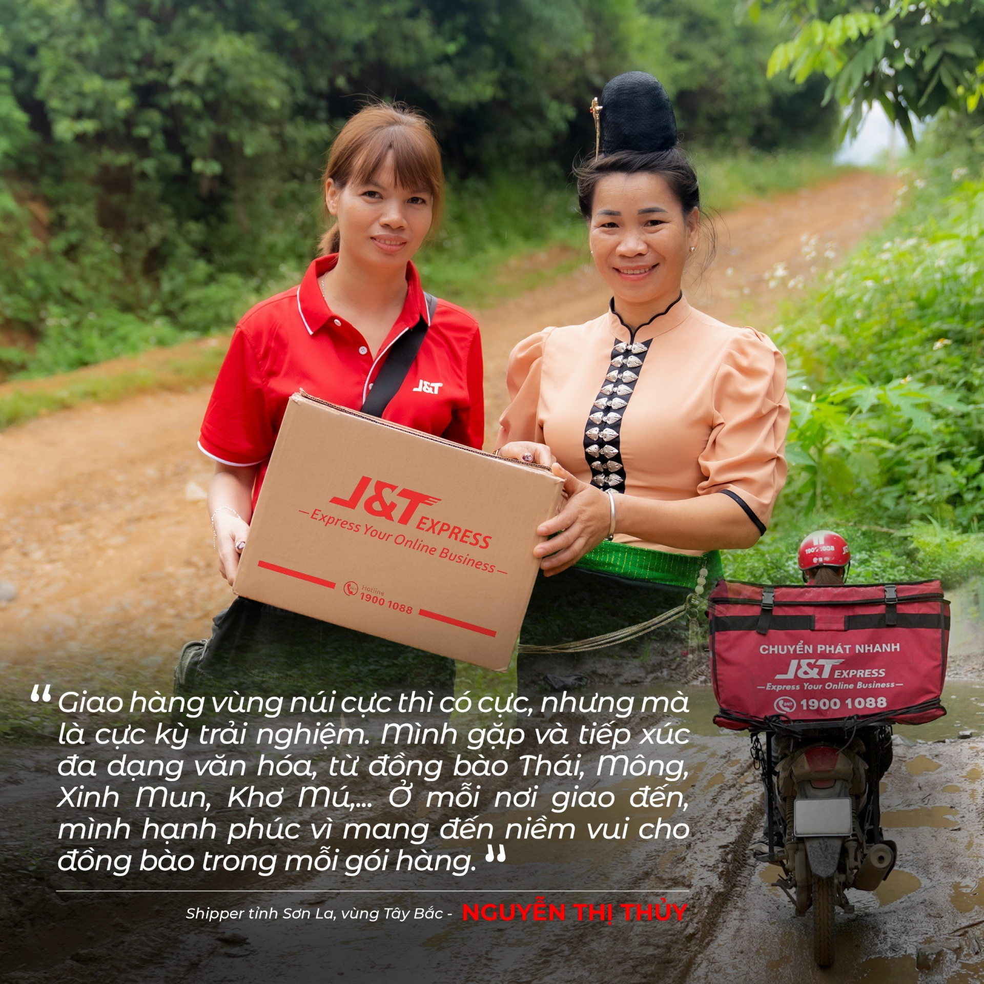 Nữ shipper J&T Express hạnh phúc vì mỗi gói hàng chứa đựng niềm vui cho đồng bào - ảnh 1