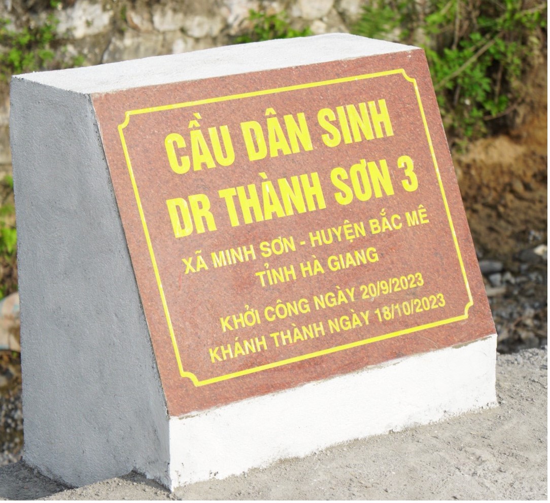 Khánh thành Cầu Dr. Thành Sơn 03 tại xã Minh Sơn - huyện Bắc Mê - Hà Giang - ảnh 3