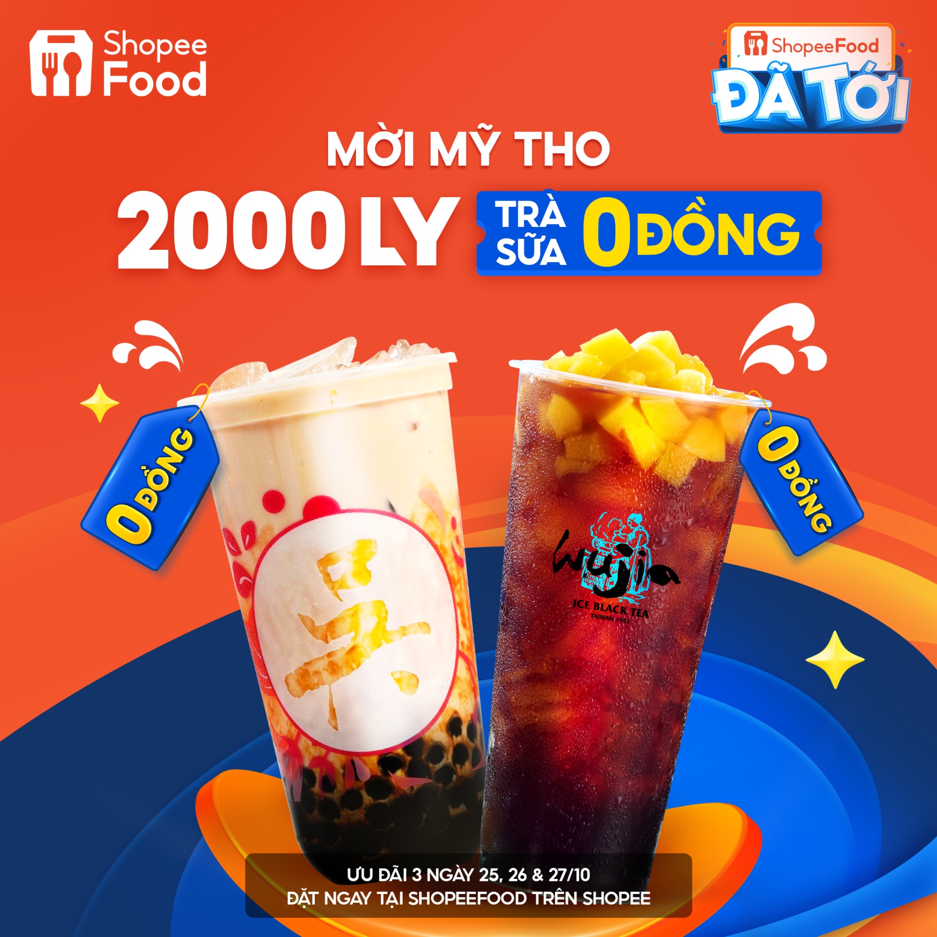 “Chào sân” Mỹ Tho, ShopeeFood khao tín đồ ẩm thực trà sữa 0 đồng trong ba ngày liên tiếp - ảnh 1