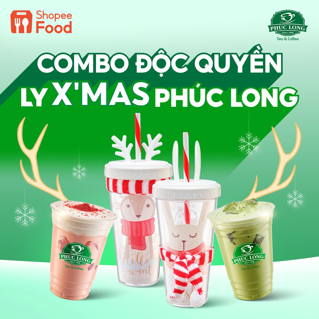 Khám phá thực đơn X’mas Phúc Long cùng hai nhân vật đặc biệt này, thử ngay trên ShopeeFood - ảnh 1