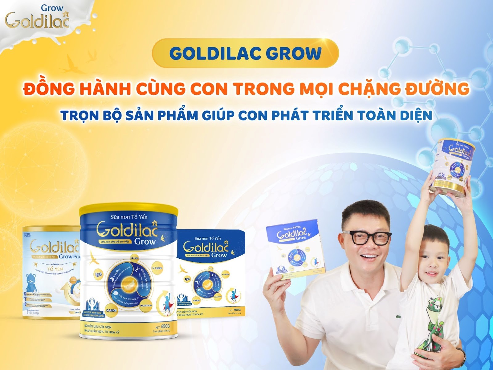 Goldilac Grow Việt Nam - Dưỡng chất vàng cho trẻ chậm tăng cân, kém hấp thụ dinh dưỡng - ảnh 2