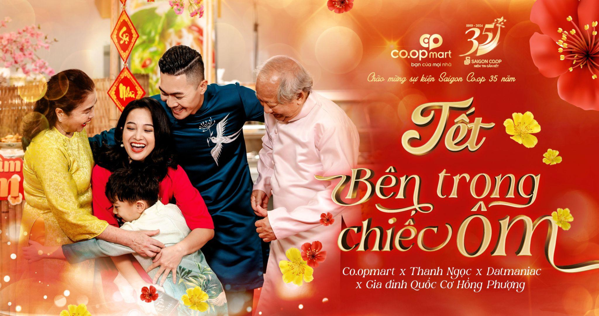 Đến Co.op chở Tết về: Gia đình 3 thế hệ nghệ sĩ Quốc Cơ - Hồng Phượng đầy cảm xúc trong MV Tết của Co.opmart - ảnh 2