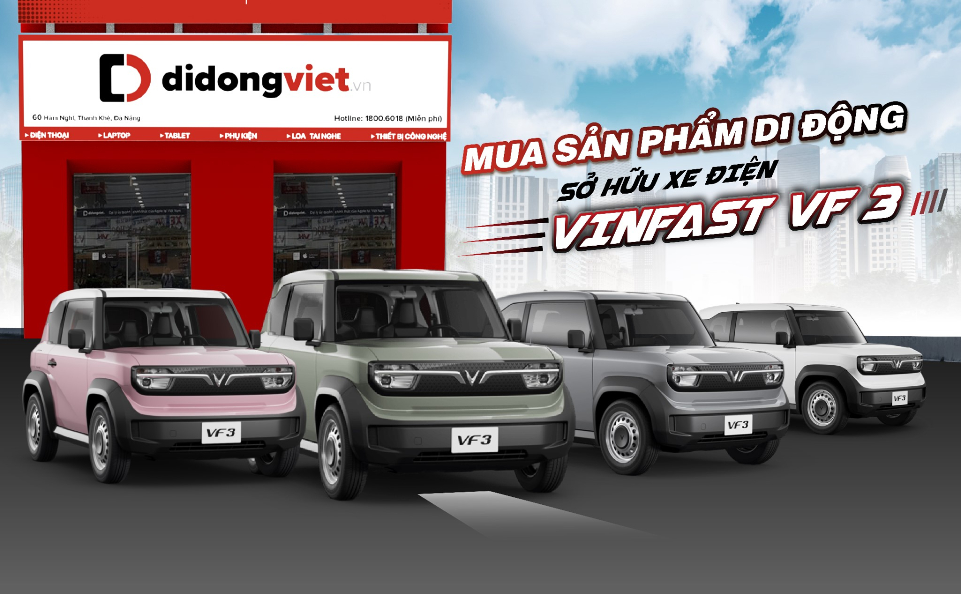 Di Động Việt lần đầu tiên tung deal cực lớn: Mua sản phẩm di động - sở hữu xe hơi VinFast VF 3 - ảnh 2