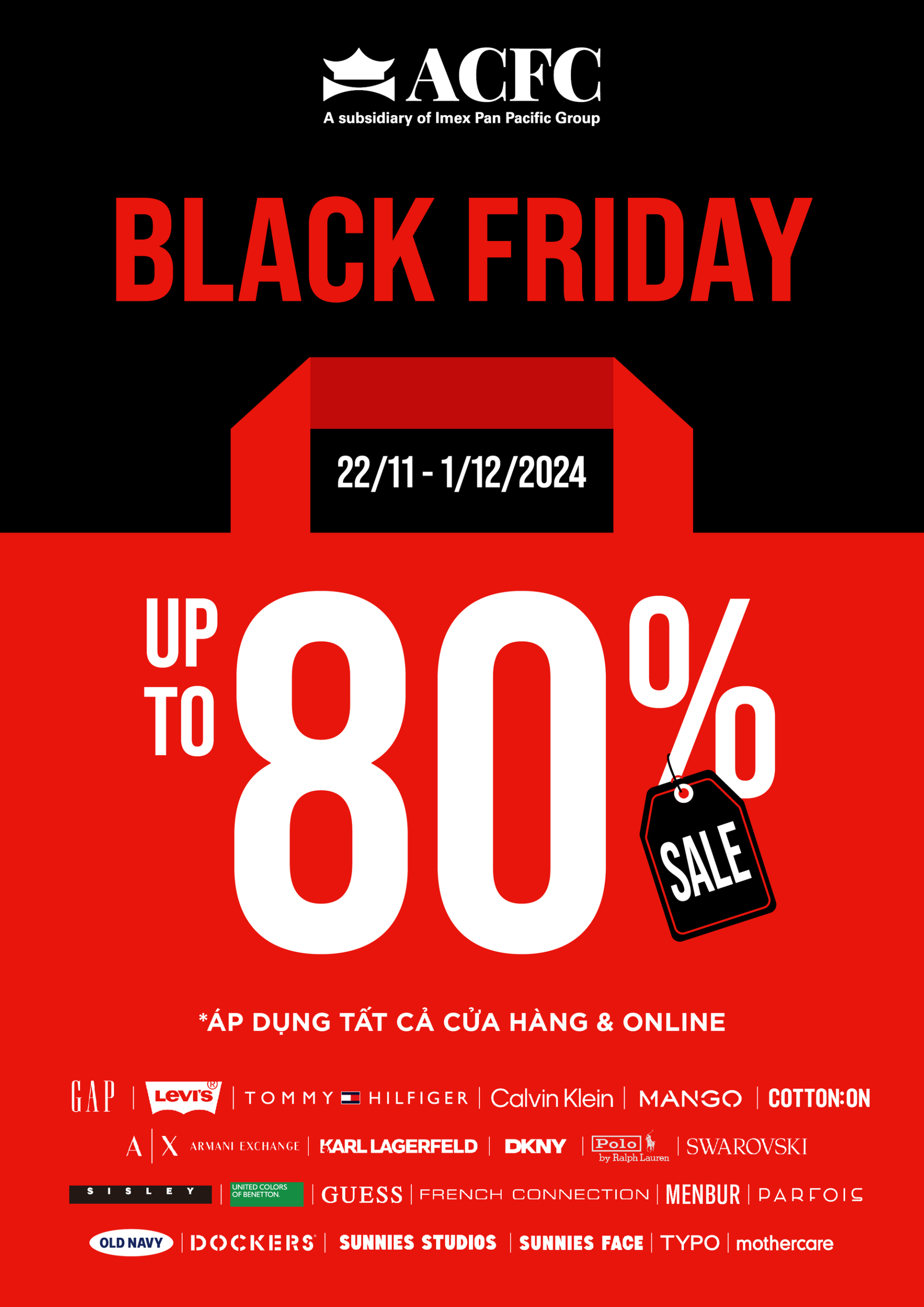 ACFC “KHAI TIỆC” SALE BLACK FRIDAY, “CHIÊU ĐÃI” DEAL HỜI TỪ CÁC THƯƠNG HIỆU TOMMY HILFIGER, CALVIN KLEIN, LEVI’S VÀ SWAROVSKI - ảnh 1