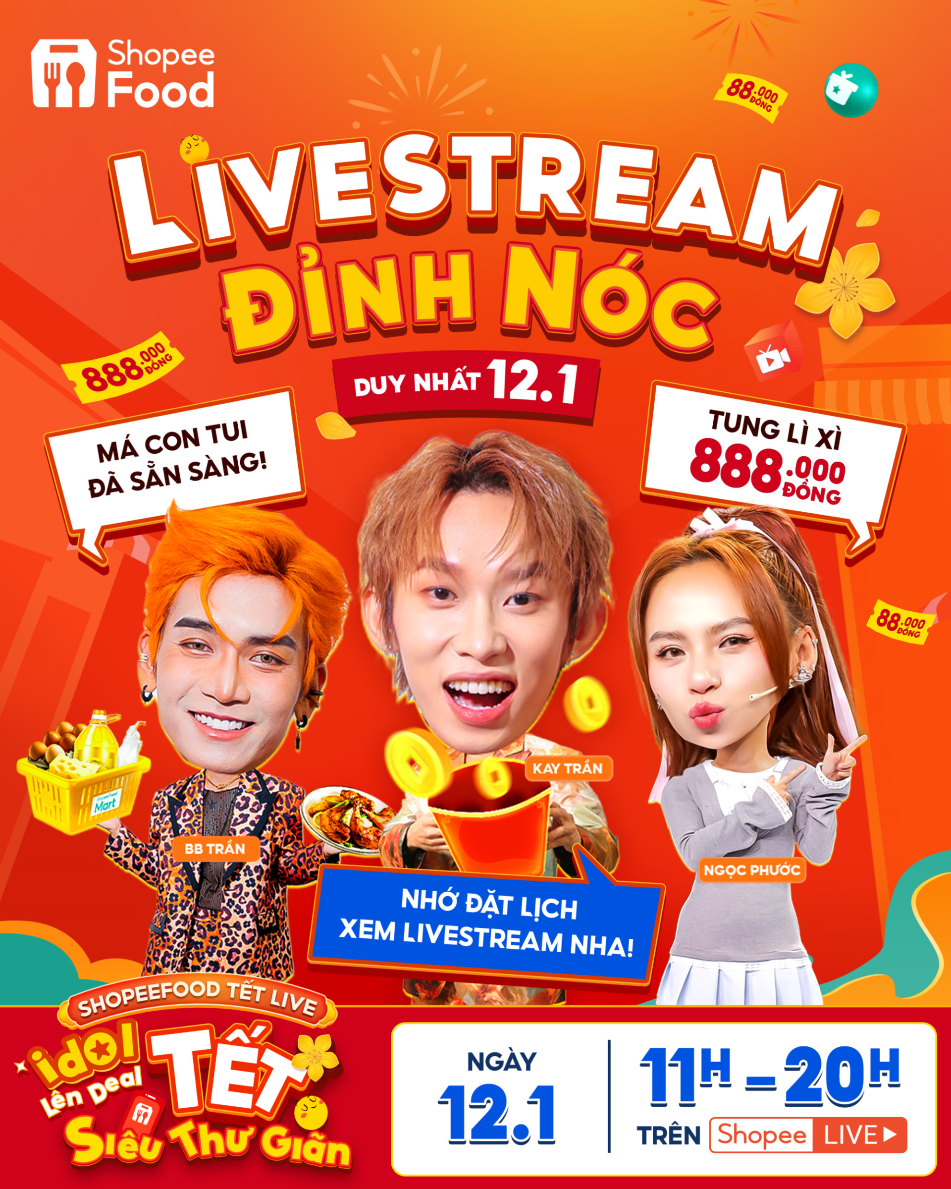 Sau “Kiểu A Kay”, Kay Trần đổi nghệ danh “Chill A Kay” tại phiên livestream ShopeeFood Tết Live - ảnh 3