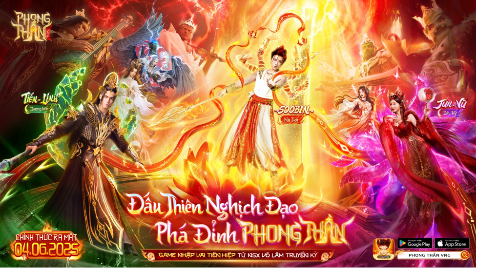 Phong Thần VNG ra mắt 04.06 – Đại sứ SOOBIN, Tiến Linh, Jun Vũ cùng triệu game thủ hết mình trong siêu phẩm chiến đấu - ảnh 1