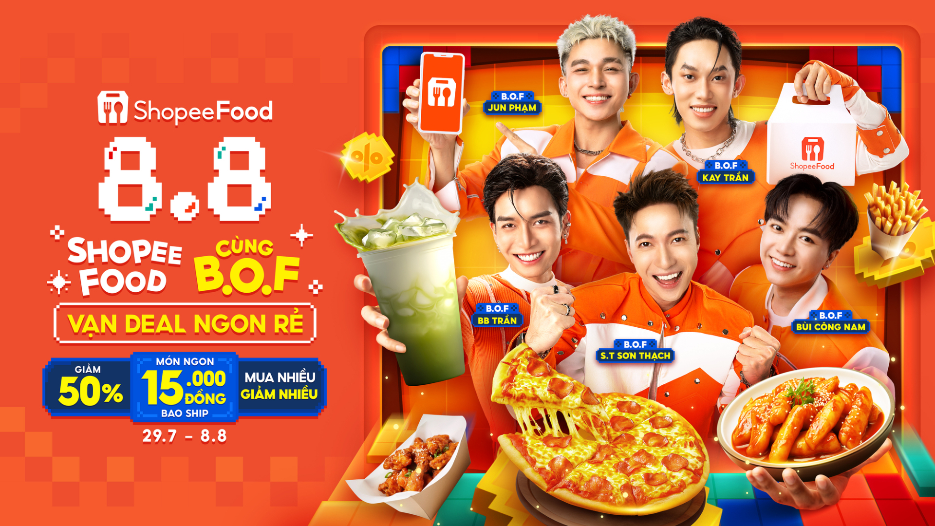 ShopeeFood 8.8 “chốt hạ” mùa hè với loạt món ngon 15.000 đồng, deal chồng deal, voucher giảm đến 50% - ảnh 1
