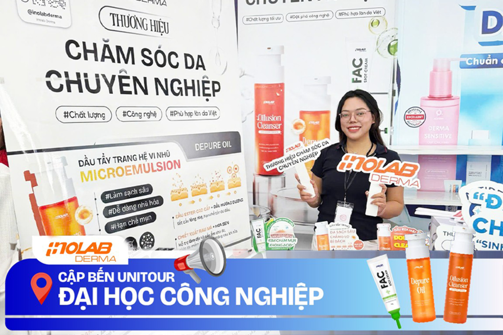 Ngày hội Chào đón tân sinh viên trường Đại học IUH: Inolab Derma lan tỏa thông điệp chăm sóc da chuyên nghiệp và khoa học - ảnh 1